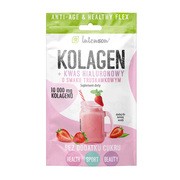Intenson, Kolagen + Kwas hialuronowy o smaku truskawkowym, proszek, 10,8 g        