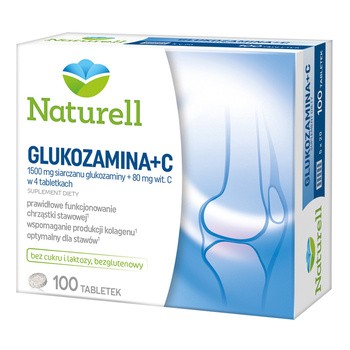Naturell Glukozamina + C, tabletki, 100 szt.
