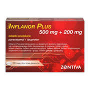 Inflanor Plus, 500 mg + 200 mg, tabletki powlekane, 20 szt.