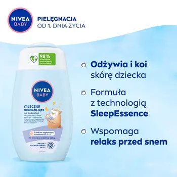 Nivea Baby, mleczko nawilżające na dobranoc, 200 ml