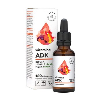 Aura Herbals Witamina ADK, A + D3 (2000 IU) + K2KM7, krople, 30 ml