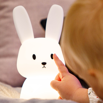 InnoGIO, Silikonowa lampka nocna dla dzieci królik duży GIOrabbit Maxi GIO-137, 1 szt.