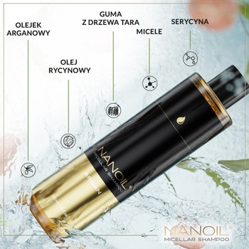 Nanoil Argan Micellar Shampoo, szampon micelarny z olejem arganowym, 300 ml