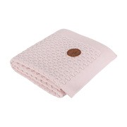 alt Ceba Baby kocyk dzianinowy w opakowaniu prezentowym Fale, różowy, 90 x 90