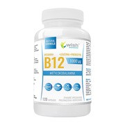 Wish, Witamina B12 1000 µg Metylokobalamina + L-leucyna + Prebiotyk, kapsułki, 120 szt. https://azcdn.doz.pl/image/d/product/e6fafd51-scale-180x180.png