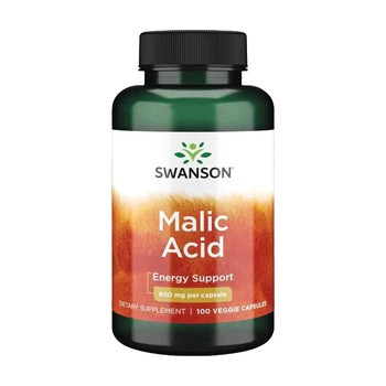 Swanson Malic Acid, 600 mg, kapsułki, 100 szt.