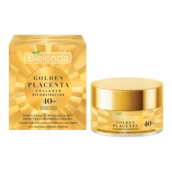 Bielenda Golden Placenta, nawilżająco-wygładzający krem przeciwzmarszczkowy 40+, 50 ml