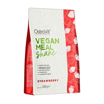 OstroVit Vegan Meal Shake, proszek, smak strawberry, 1000 g