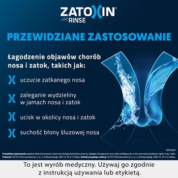 Zatoxin Rinse Zestaw do płukania nosa i zatok, uzupełnienie, proszek, 30 saszetek