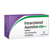 Paracetamol Aurovitas, 500 mg, tabletki, 50 szt.