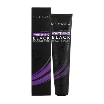 Seysso Carbon Black, wybielająca pasta do zębów z aktywnym węglem, 75 ml