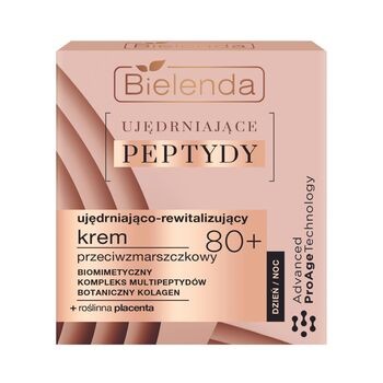 Bielenda Ujędrniające Peptydy, ujędrniająco-rewitalizujący krem przeciwzmarszczkowy, 80+, 50 ml