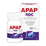 Apap Noc, 500 mg + 25 mg, tabletki powlekane, 50 szt. (butelka)