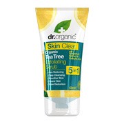 Dr Organic Skin Clear, złuszczający scrub do twarzy, 5w1, 150 ml