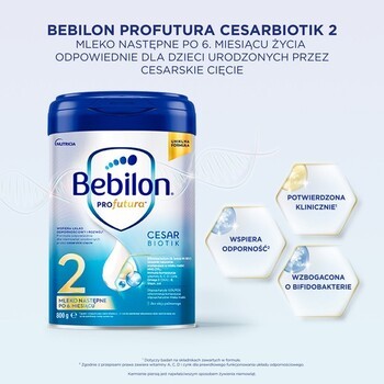 Zestaw 2x Bebilon PROfutura CESARBIOTIK 2, mleko następne po 6. miesiącu, proszek, 800 g