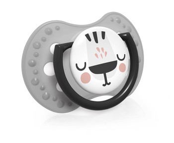 Canpol Lovi Salt&Pepper, smoczek uspokajający silikonowy, dynamiczny 6-18 m, 2 szt.