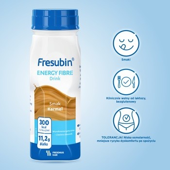 Fresubin Energy Fibre Drink, płyn o smaku karmelowym, 4 x 200 ml