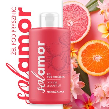 Solamor, żel pod prysznic, Orange Grapefruit, 500 ml
