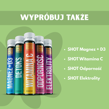 Triggy Vitamin Shot Detox, płyn w ampułce, smak zielone jabłko, 25 ml x 1 szt.