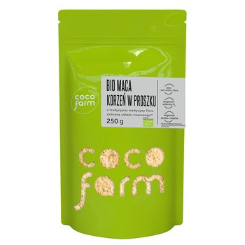 Coco Farm, Maca bio korzeń w proszku, 250 g