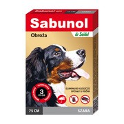 alt Dr Seidel, Sabunol GPI, obroża ozdobna dla psa przeciwko kleszczom i pchłom, kolor szary, 75 cm, 1 szt.