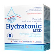 Olimp Hydratonic Med, proszek w saszetkach o smaku malinowym, 10 szt.
