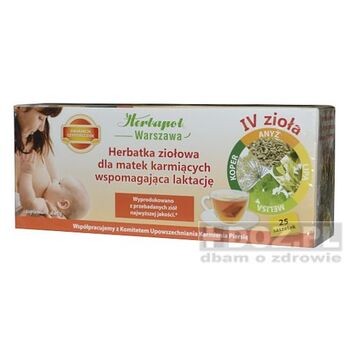 Herbatka ziołowa, dla matek karmiących wspomagająca laktację, 25 saszetek