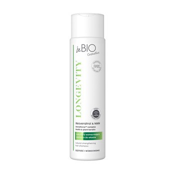 BeBio Longevity Gęstość i Wzmocnieie, naturalny szampon do włosów, 300 ml