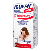 Ibufen forte dla dzieci o smaku truskawkowym, 200 mg/5 ml, zawiesina doustna, 40 ml