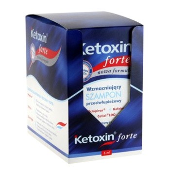 Ketoxin Forte Nowa Formuła, wzmacniający szampon przeciwłupieżowy, 6 ml, 25 saszetek
