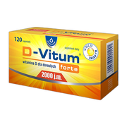 D-Vitum Forte 2000 j.m., kapsułki z witaminą D dla dorosłych, 120 szt.