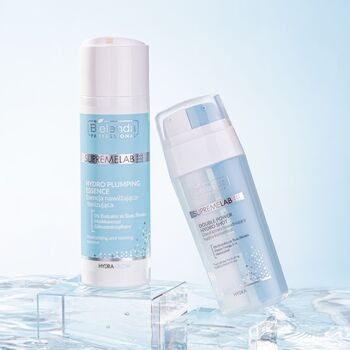 Bielenda Professional SupremeLab Hydra Glow, dwufazowy nawadniający hydro-koncentrat z ekstraktem ze śluzu ślimaka, 2 x 15 ml