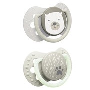 Canpol Lovi, silikonowy, dynamiczny smoczek 0-6 m, Buddy Bear, 2 szt.