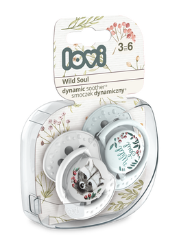 Lovi Wild Soul, smoczek silikonowy dynamiczny, 3-6 m, boy, 2 szt.