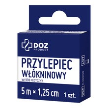 DOZ PRODUCT Uniwersalny przylepiec włókninowy, 5 m x 1,25 cm, 1 szt.