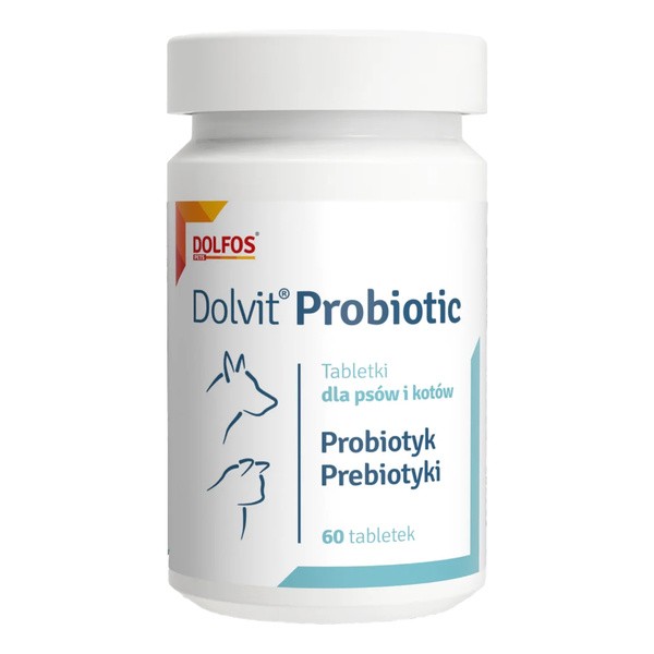 Probiotyk dla psów i kotów 60 tabletek [Dolvit] - Dolvit