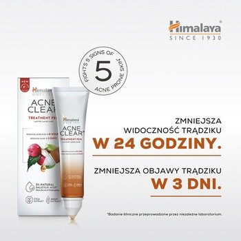 Himalaya Acne Clear+, punktowy preparat na zmiany trądzikowe, 15 ml