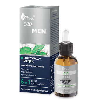 AVA Eco Men, odżywczy olejek do skóry z zarostem, 30 ml