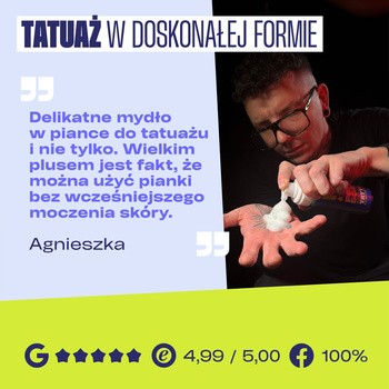 Neba, łagodzące mydło w piance do tatuażu, 150 ml