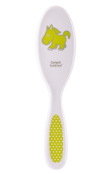 Canpol Babies, Zestaw szczotka z miękkim włosiem i grzebień  dla niemowląt, zielony, 1 szt.