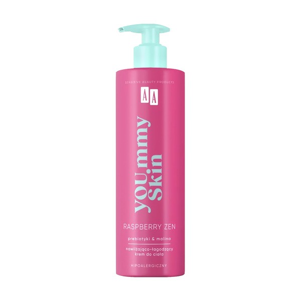 AA Aa you.mmy skin Raspberry Zen, nawilżająco-łagodzący krem do ciała, 400 ml — Składniki i ocena