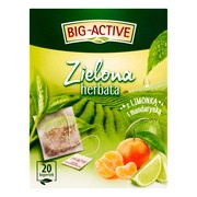 Big-Active, Zielona herbata w torebkach z limonką i mandarynką, 30 g (1,5 g x 20 szt.)