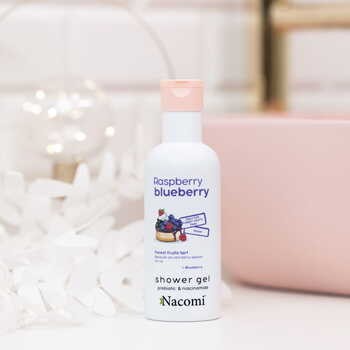 Nacomi, żel pod prysznic, borówka i malina, 300 ml