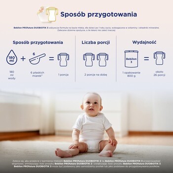 Zestaw 2 x Bebilon PROfutura DUOBIOTIK 3, formuła na bazie mleka po 1. roku życia, 800 g