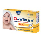 D-Vitum 400 j.m., witamina D dla niemowląt, kapsułki twist-off, 48 szt.