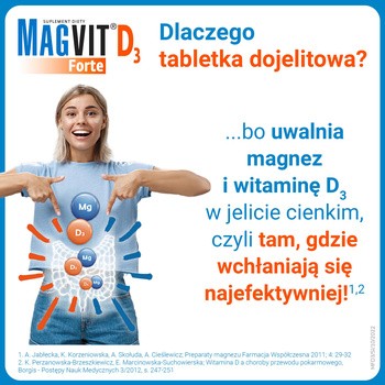Magvit Forte D3, tabletki dojelitowe, 50 szt.