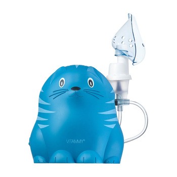 VITAMMY GATTINO A1503 Blue Inhalator dla dzieci w wesołym kształcie kotka
