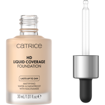 Catrice HD liquid coverage, kryjący podkład nr 010 Light Beige, 30 ml