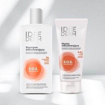 Idee Derm, maska odbudowująca do włosów wysokoporowatych, 200 ml