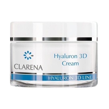 Clarena Hyaluron 3D Cream, ultra-nawilżający krem z 3 rodzajami kwasu hialuronowego, 50 ml